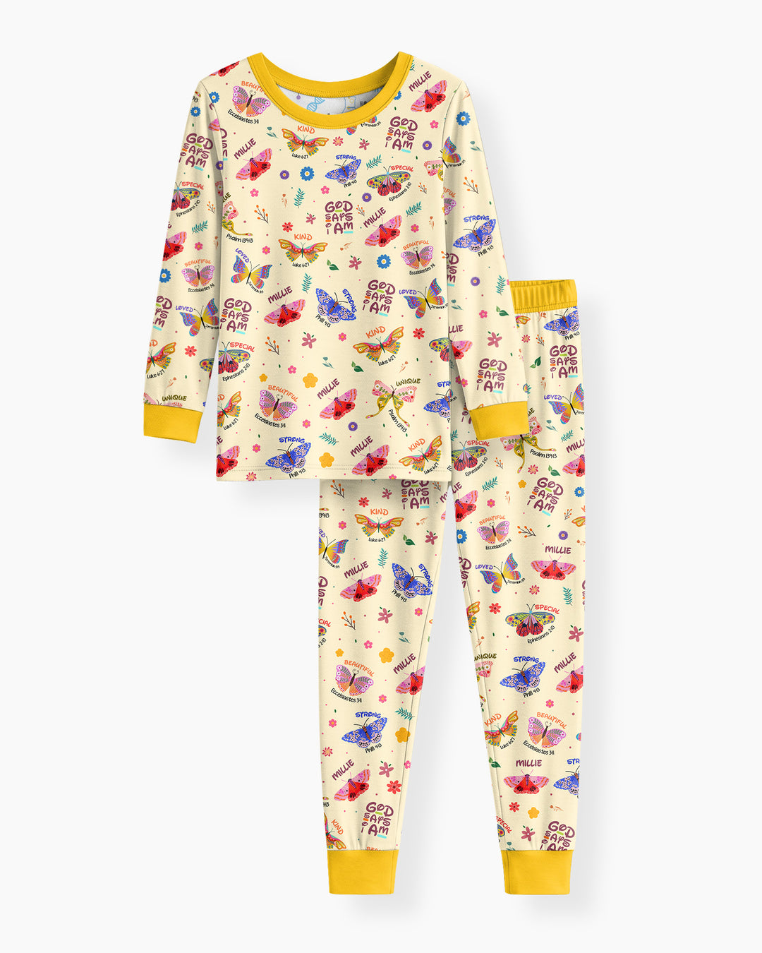 Zweiteiliges Langarm-Pyjama-Set mit Sommerfrüchten