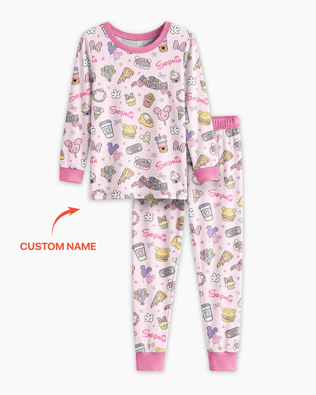 Custom Name Magical Trip Bamboo Two Piece Long Sleeve Pajama Set