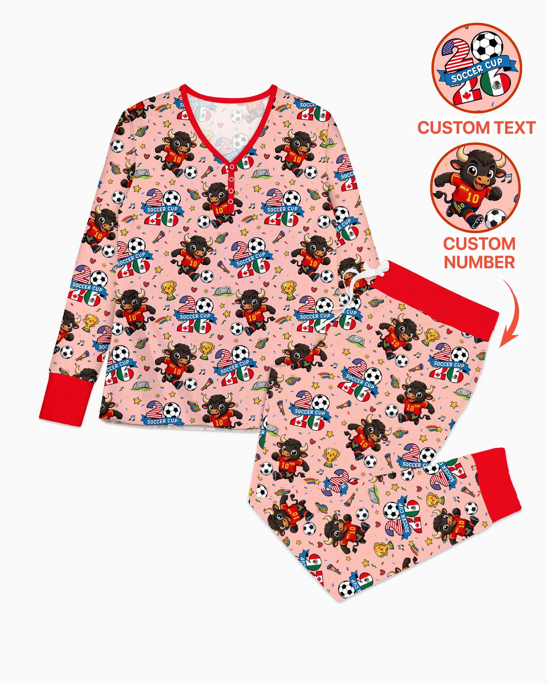 Plantilla de conjunto de pijama de mujer de bambú