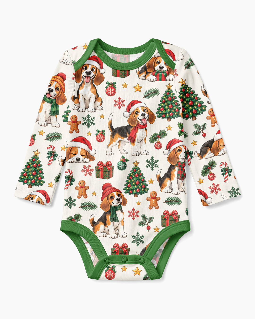 Santa Paws Beagle Bamboo Bodysuit