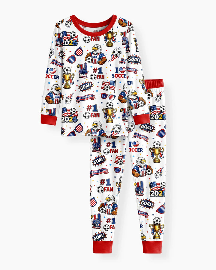 Conjunto de pijama de dos piezas de bambú de manga larga