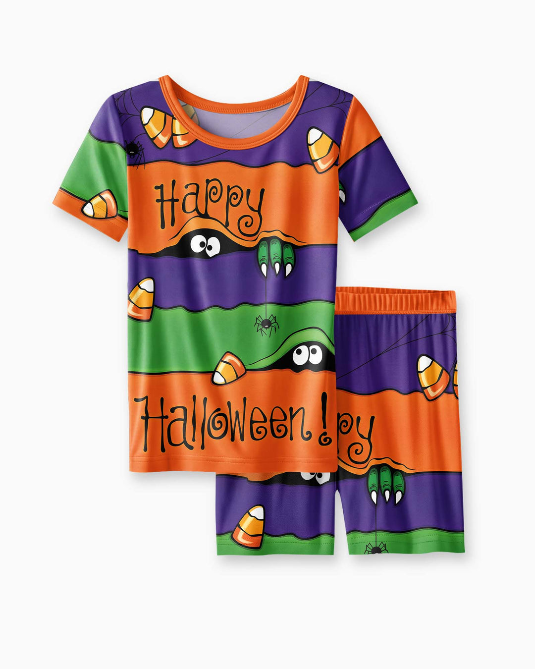Happy Halloween Bamboo Two Piece Short Sleeve Shorts Pajama Set