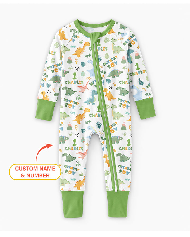 Personalized Dinosaur Birthday Bamboo Convertible Zippy