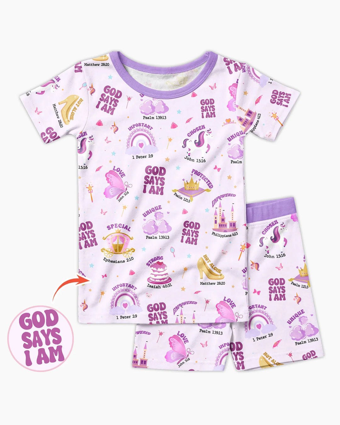 Zweiteiliges Pyjama-Set mit kurzen Ärmeln und Shorts im Sommer-Design