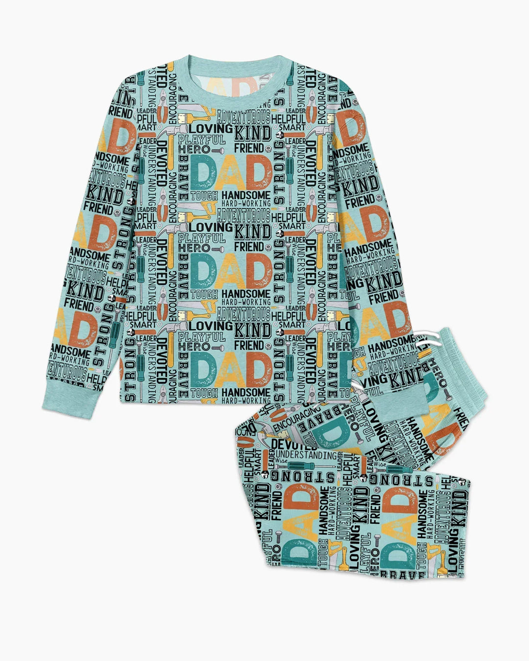 Dad Word Collage Bamboo Men's Pajama Set