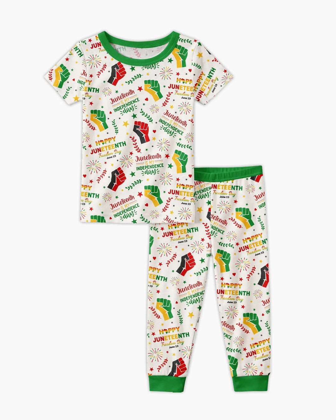Conjunto de pijama de dos piezas de manga corta de bambú