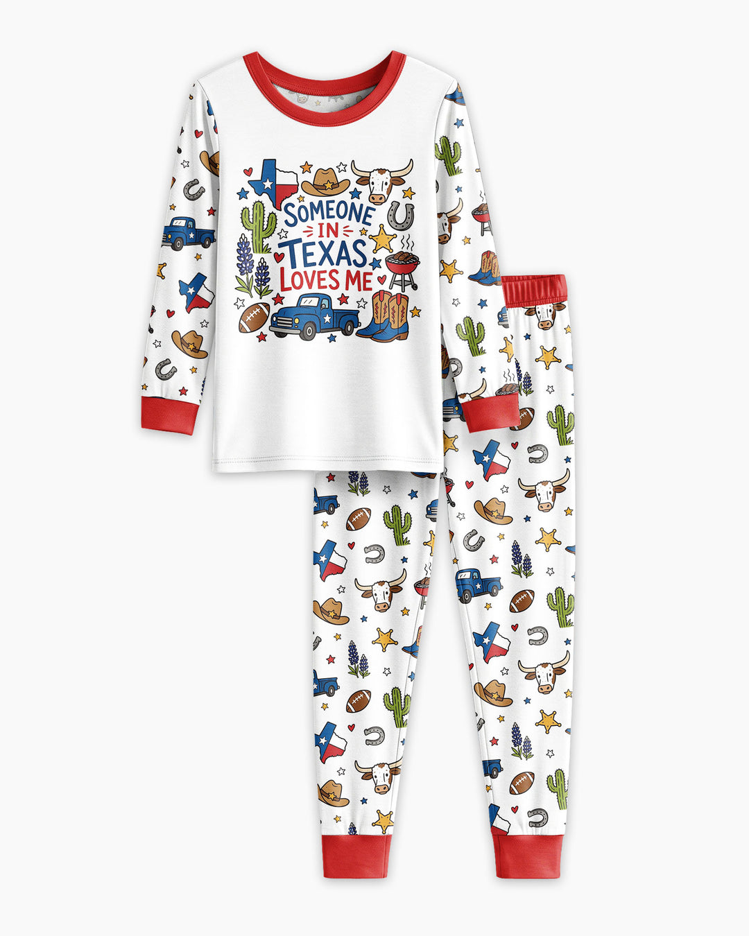 Someone in Texas Loves Me Bamboo Two Piece Long Sleeve Pajama Set