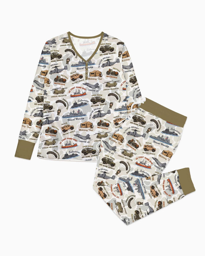 Little Hero Military Family Matching Bamboo Women Pajama Set