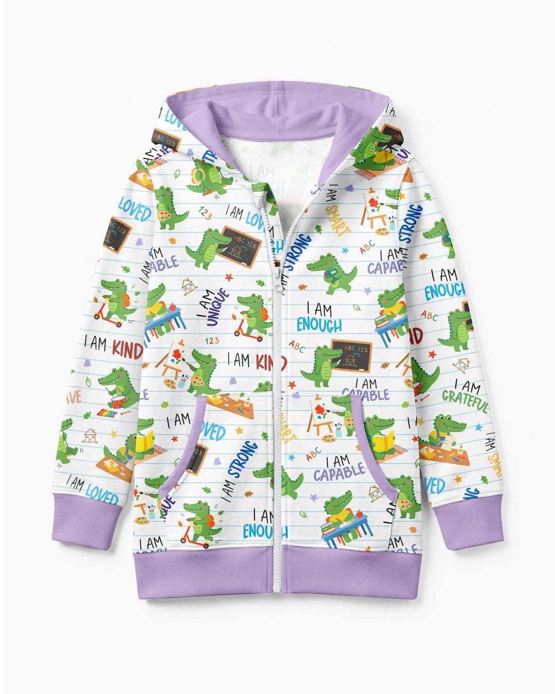 Brave Gator Days Bamboo Zip Hoodie