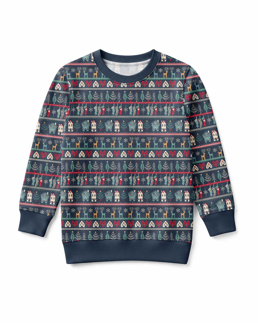 Vintage Nordic Christmas Bamboo Crewneck Sweatshirt