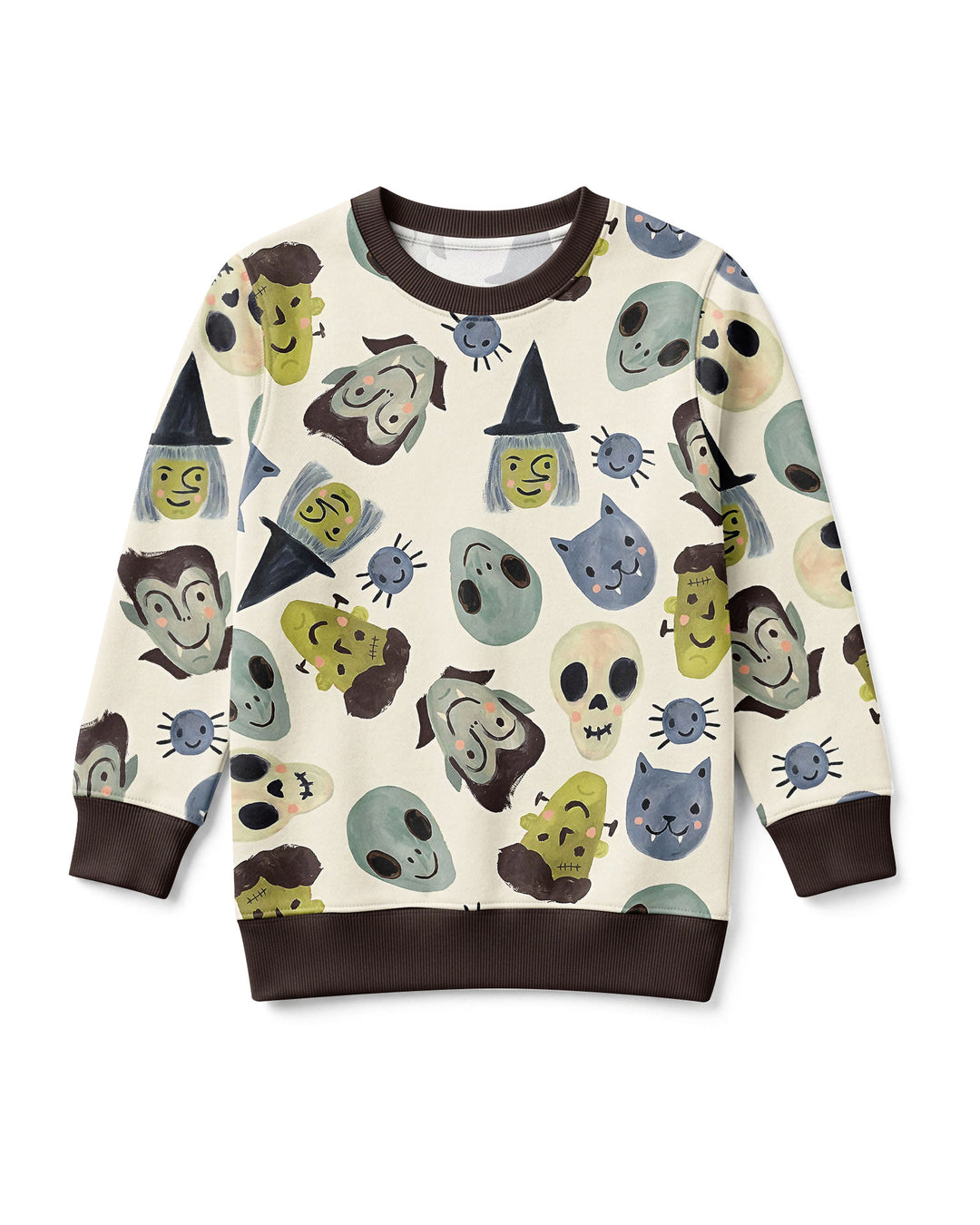 Halloween Face Bamboo Crewneck Sweatshirt