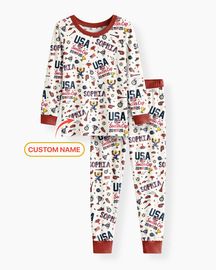 Conjunto de pijama de dos piezas de bambú con mangas largas, plantilla PERSONALIZADA