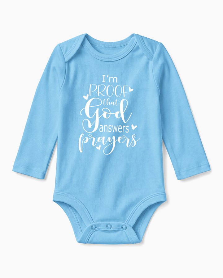 I'm Proof That God Answers Prayers Christian IVF Miracle Baby Bamboo Bodysuit