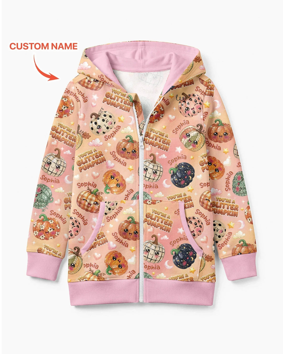 Sudadera con capucha y cremallera de bambú personalizada