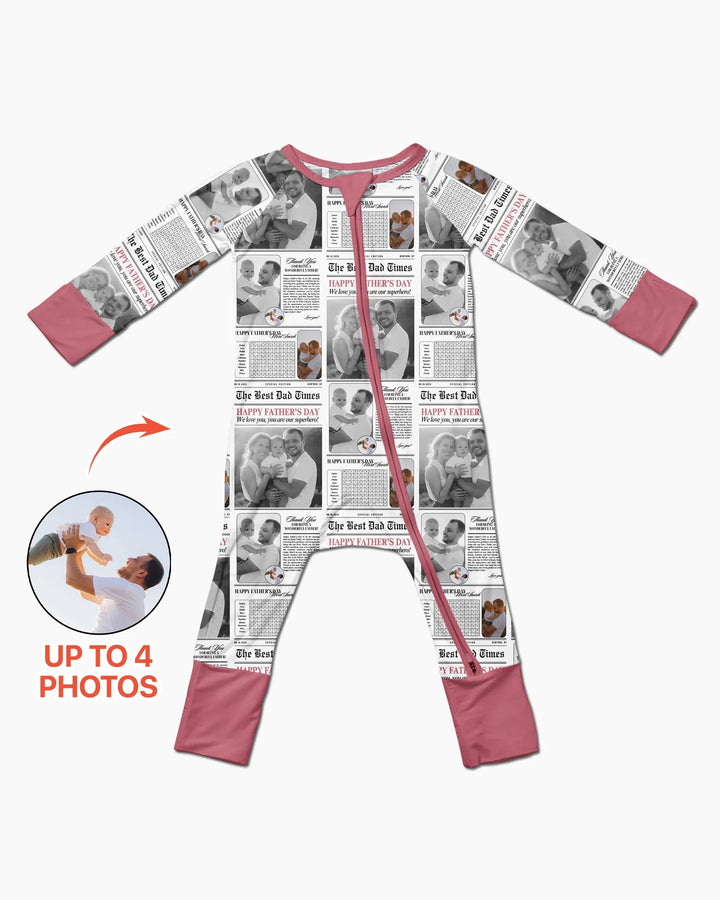 Custom Photo The Best Dad Times Bamboo Convertible Zippy