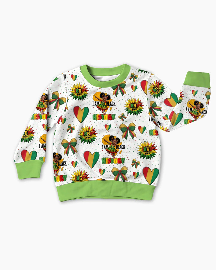 Juneteenth Girl I Am Black History Bamboo Crewneck Sweatshirt