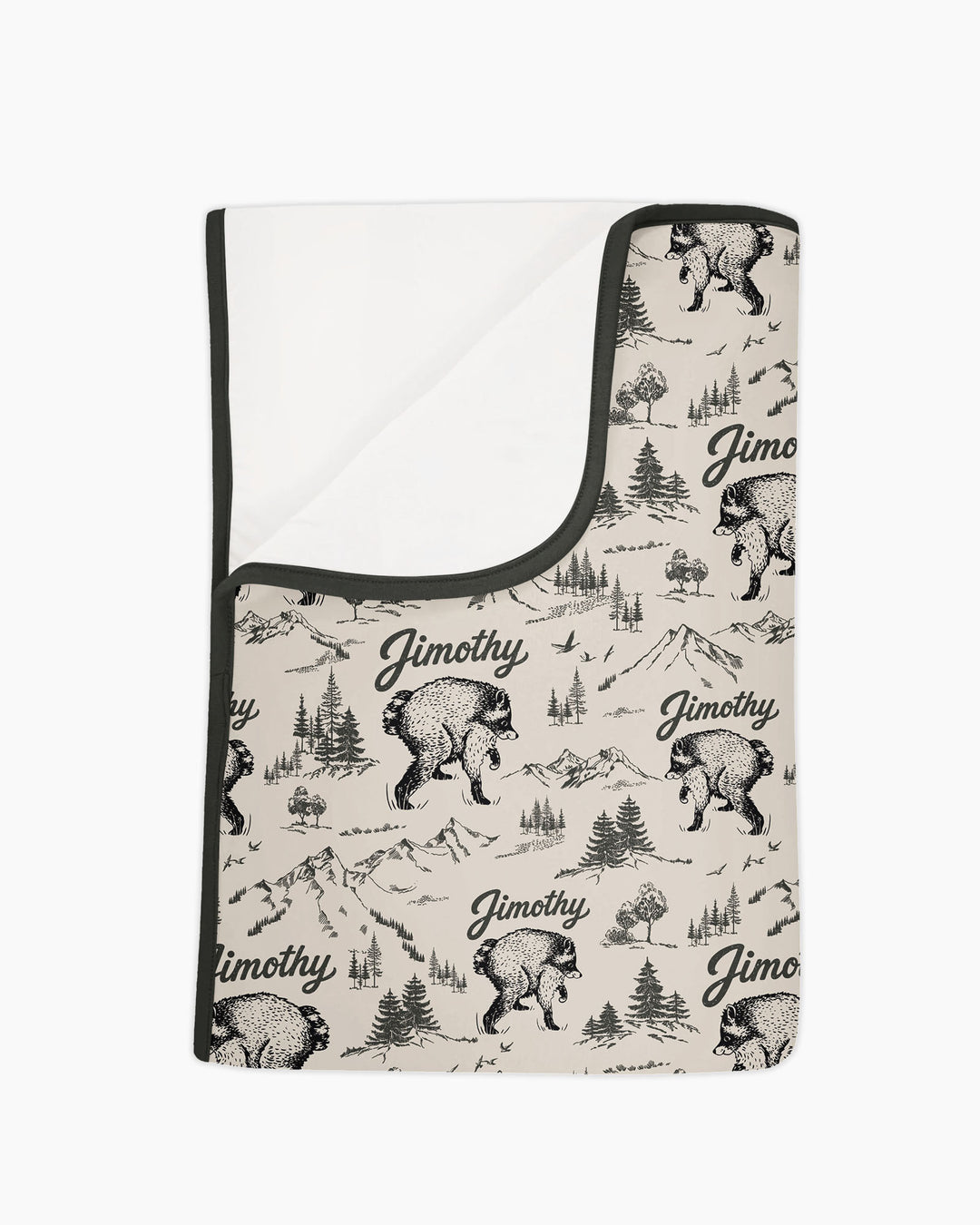 Vintage Jimothy Racoon Family Matching Bamboo Blanket