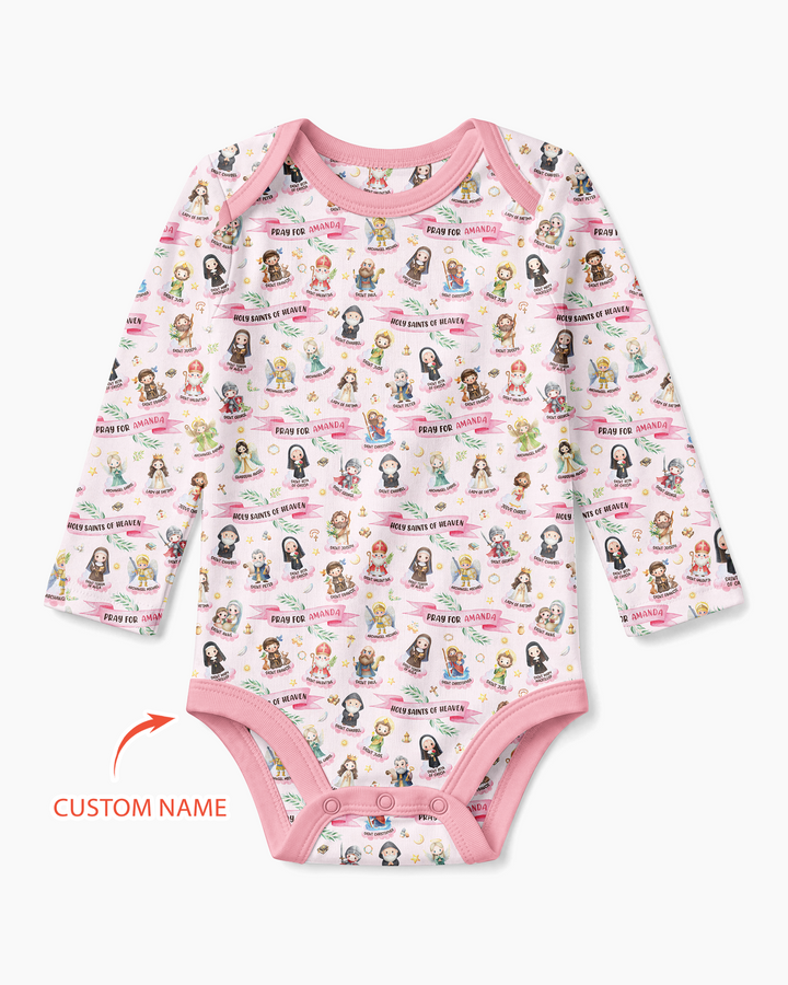 Holy Saints of Heaven Custom Name Bamboo Bodysuit