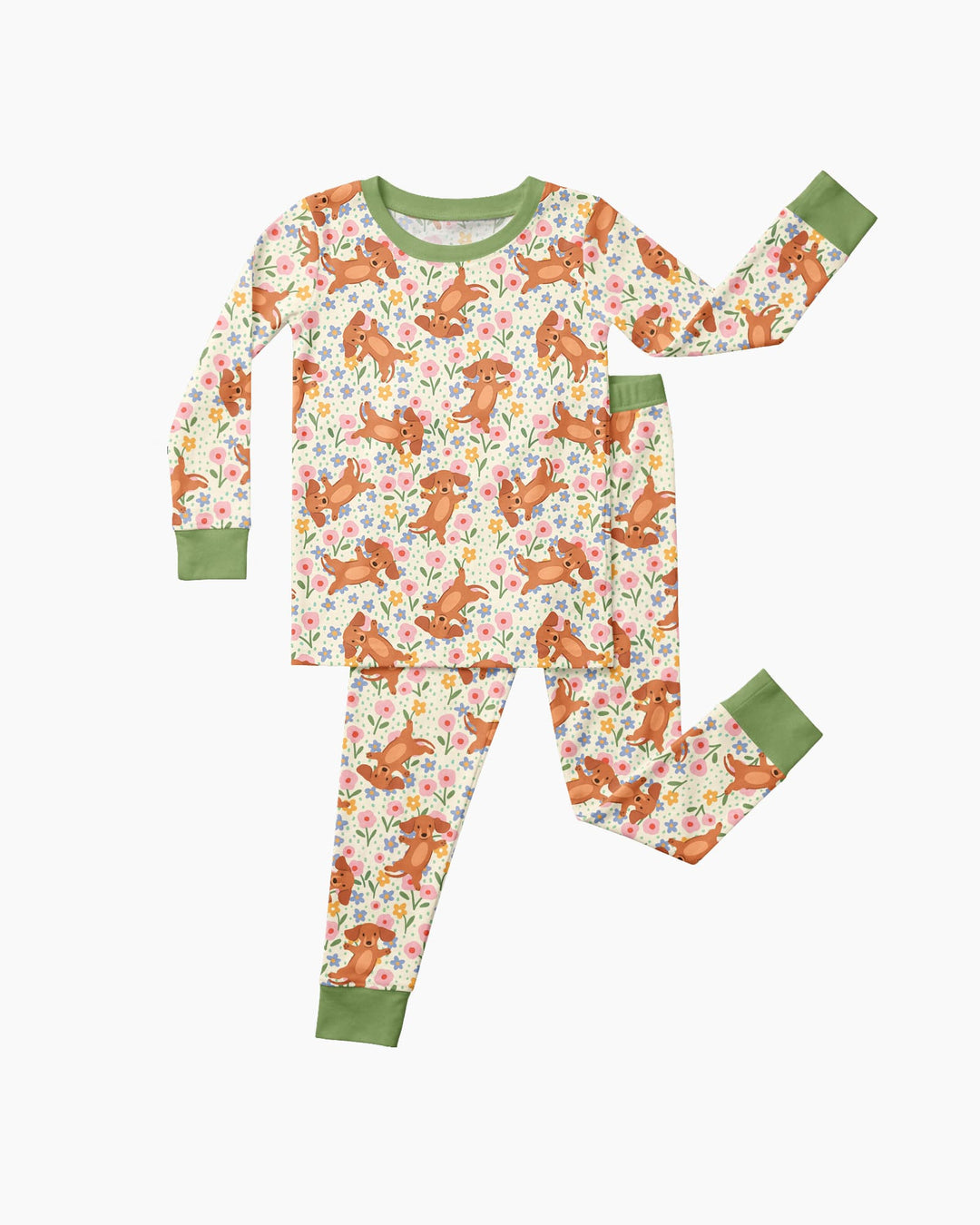 Conjunto de pijama de dos piezas de bambú de manga larga