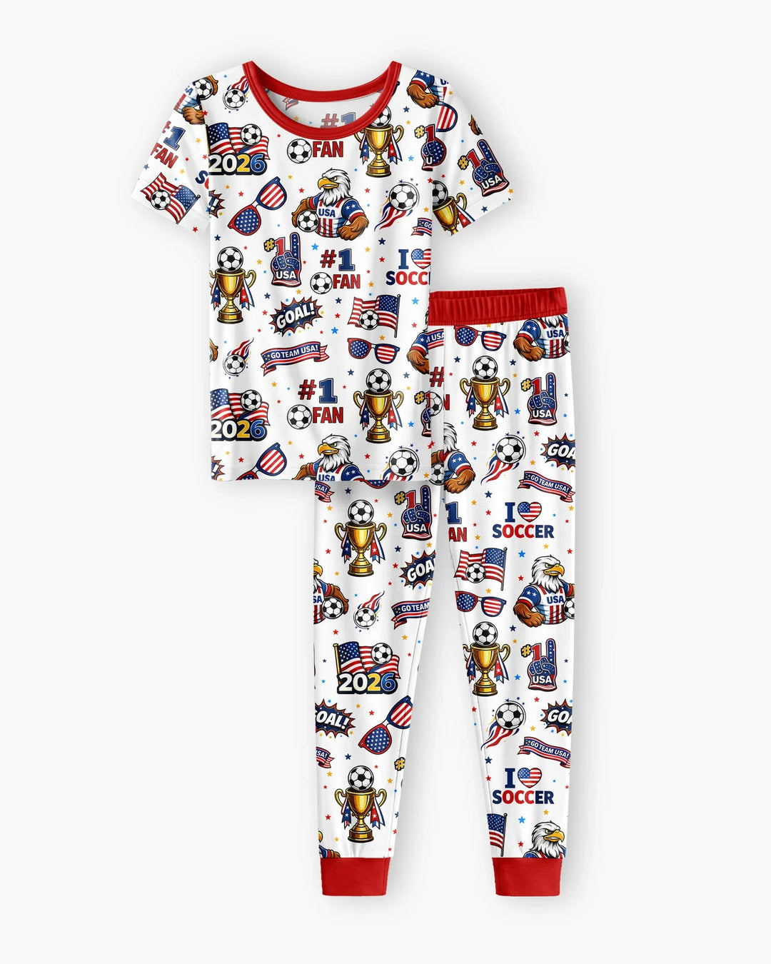 Conjunto de pijama de dos piezas de manga corta de bambú