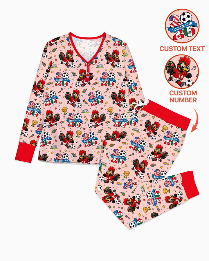 Plantilla de conjunto de pijama de mujer de bambú