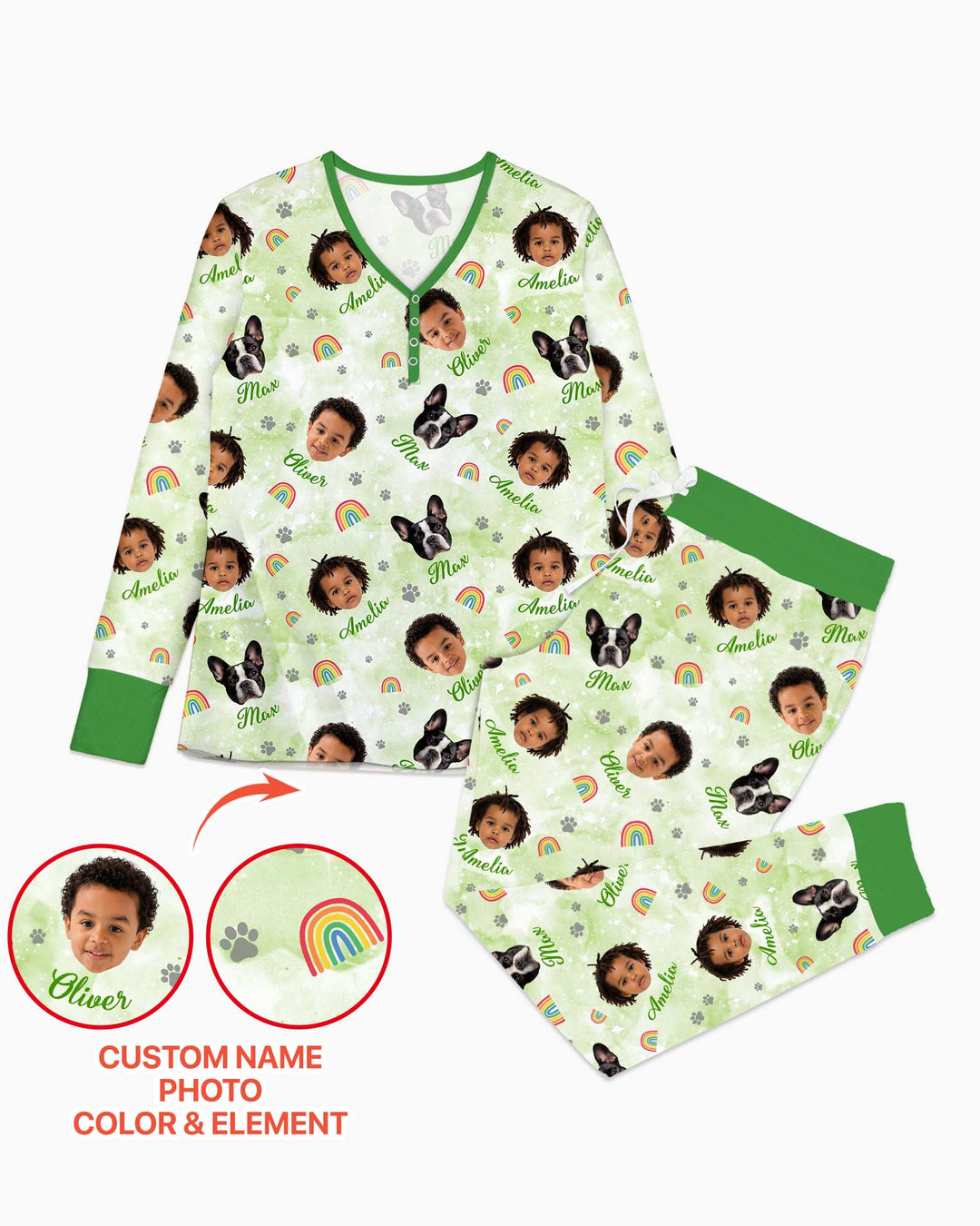 Personalized Family Matching Bamboo Women Pajama Set