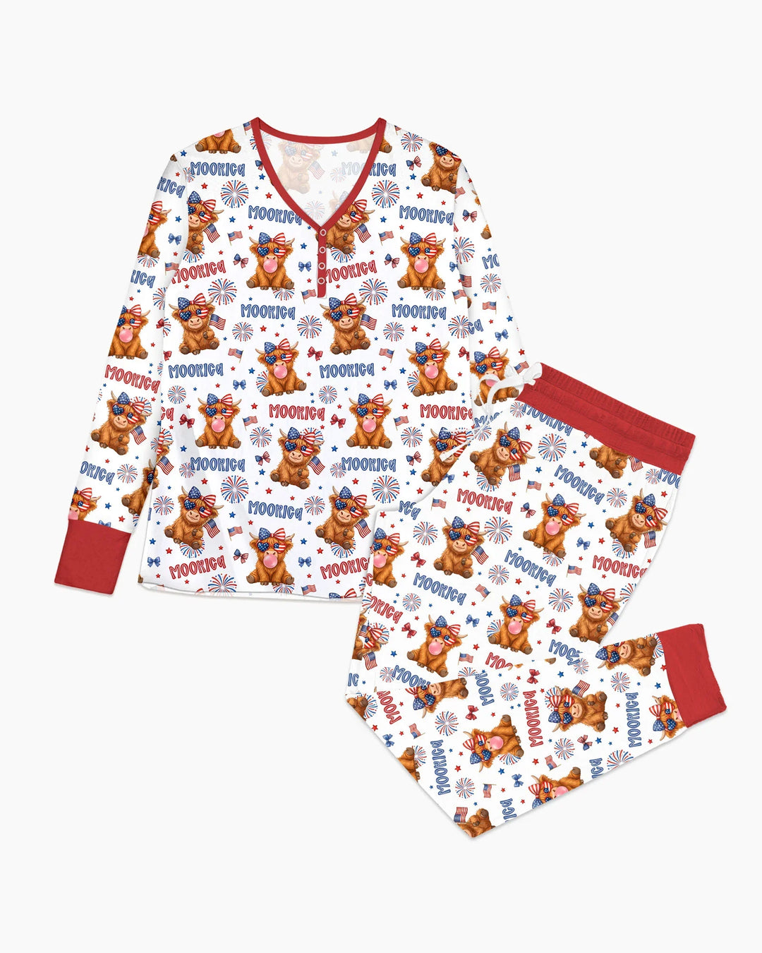 Plantilla de conjunto de pijama de mujer de bambú