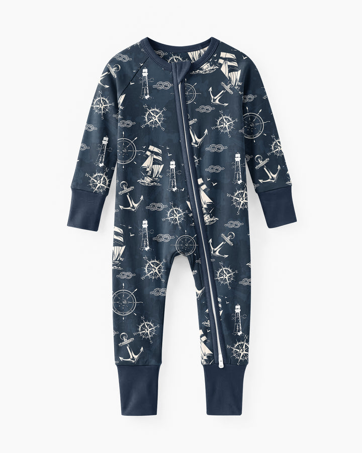 Vintage Nautical Voyage Bamboo Convertible Zippy