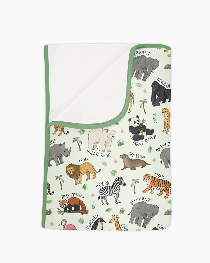 Safari Animals Bamboo Blanket