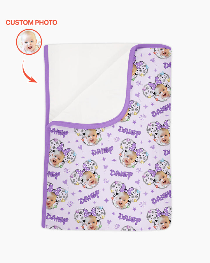 Custom Photo Little Princess Bamboo Blanket