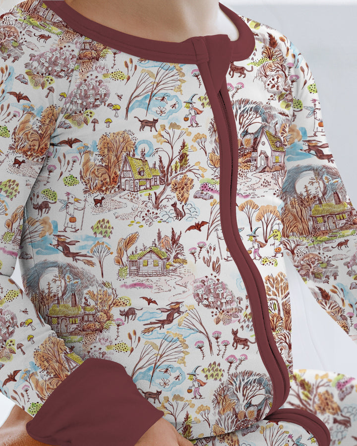 Whimsical Halloween Village Bamboo Convertible Zippy