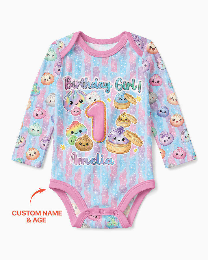 Squishy Birthday Custom Name & Age Bamboo Bodysuit