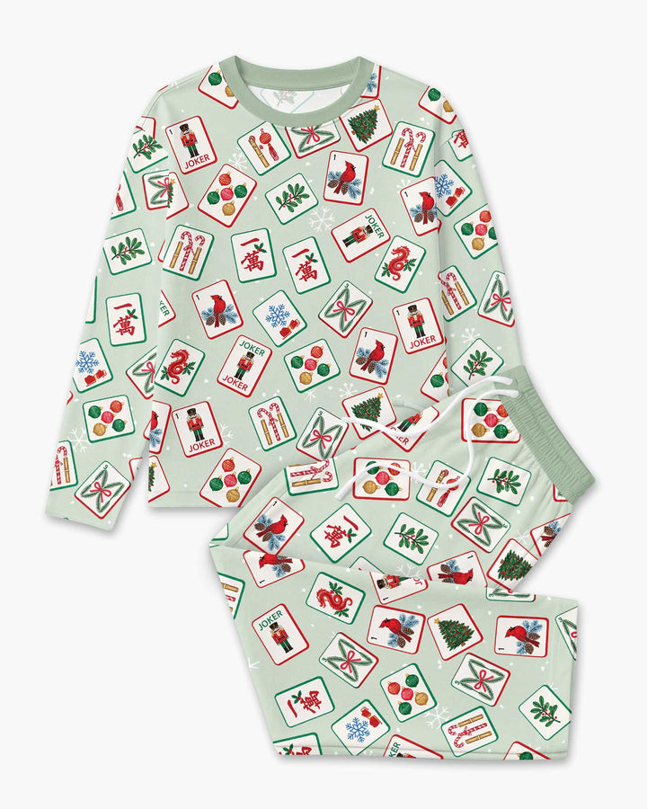 Christmas Mahjong  Bamboo Men's Pajama Set