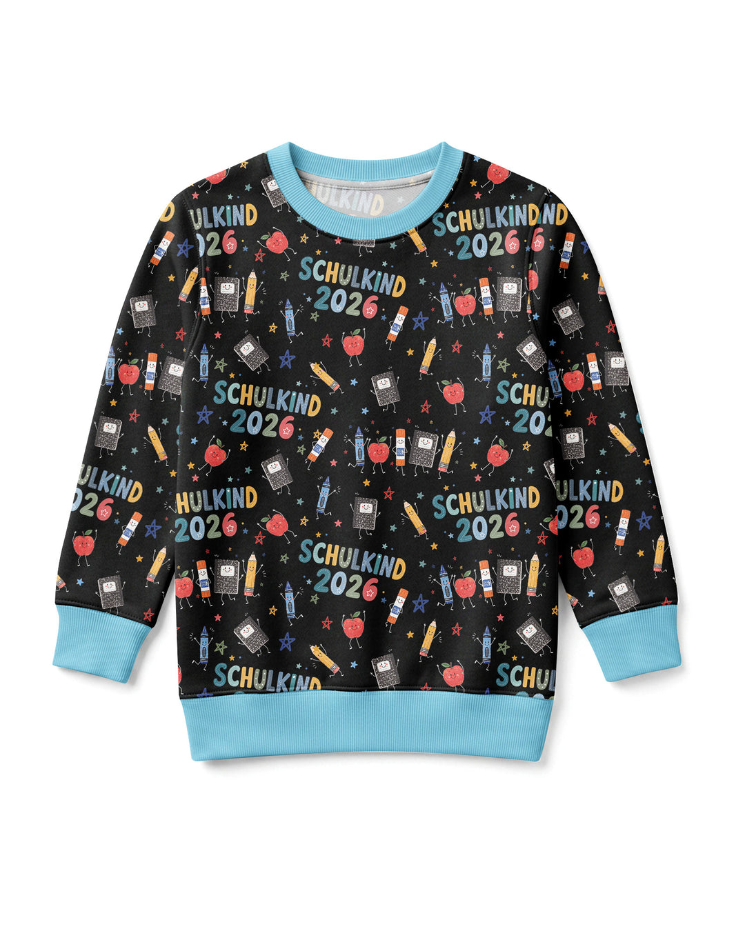 Sudadera de cuello redondo de bambú con el alfabeto hebreo