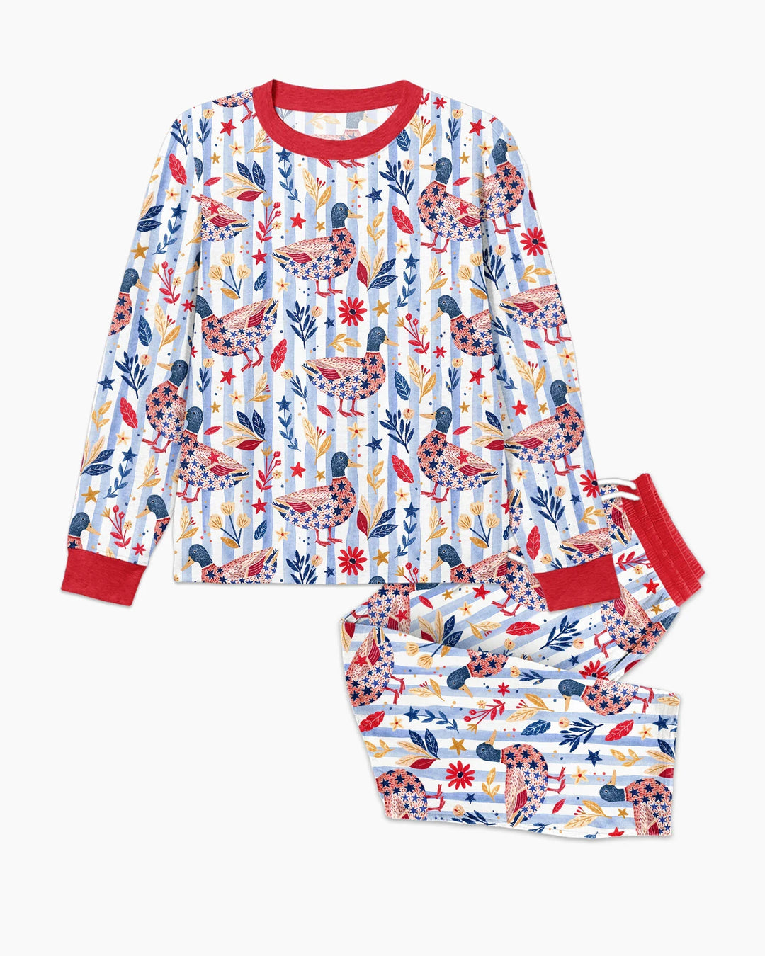 Patriotic Mallard Duck Bamboo Men's Pajama Set