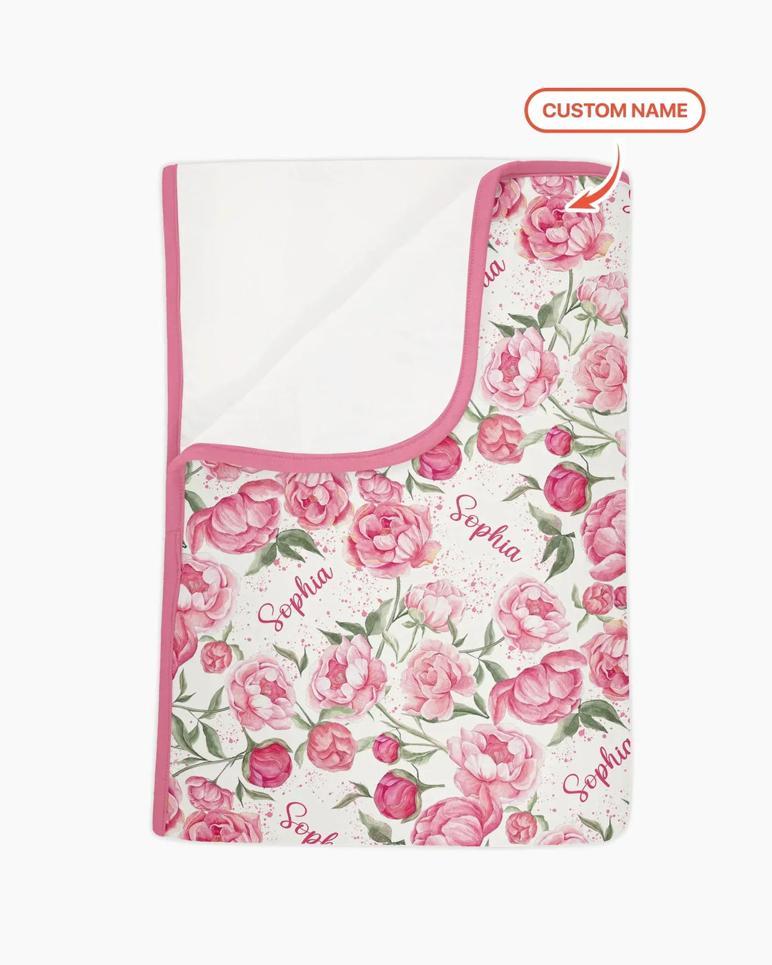 Custom Name Birth Month Flowers Bamboo Blanket