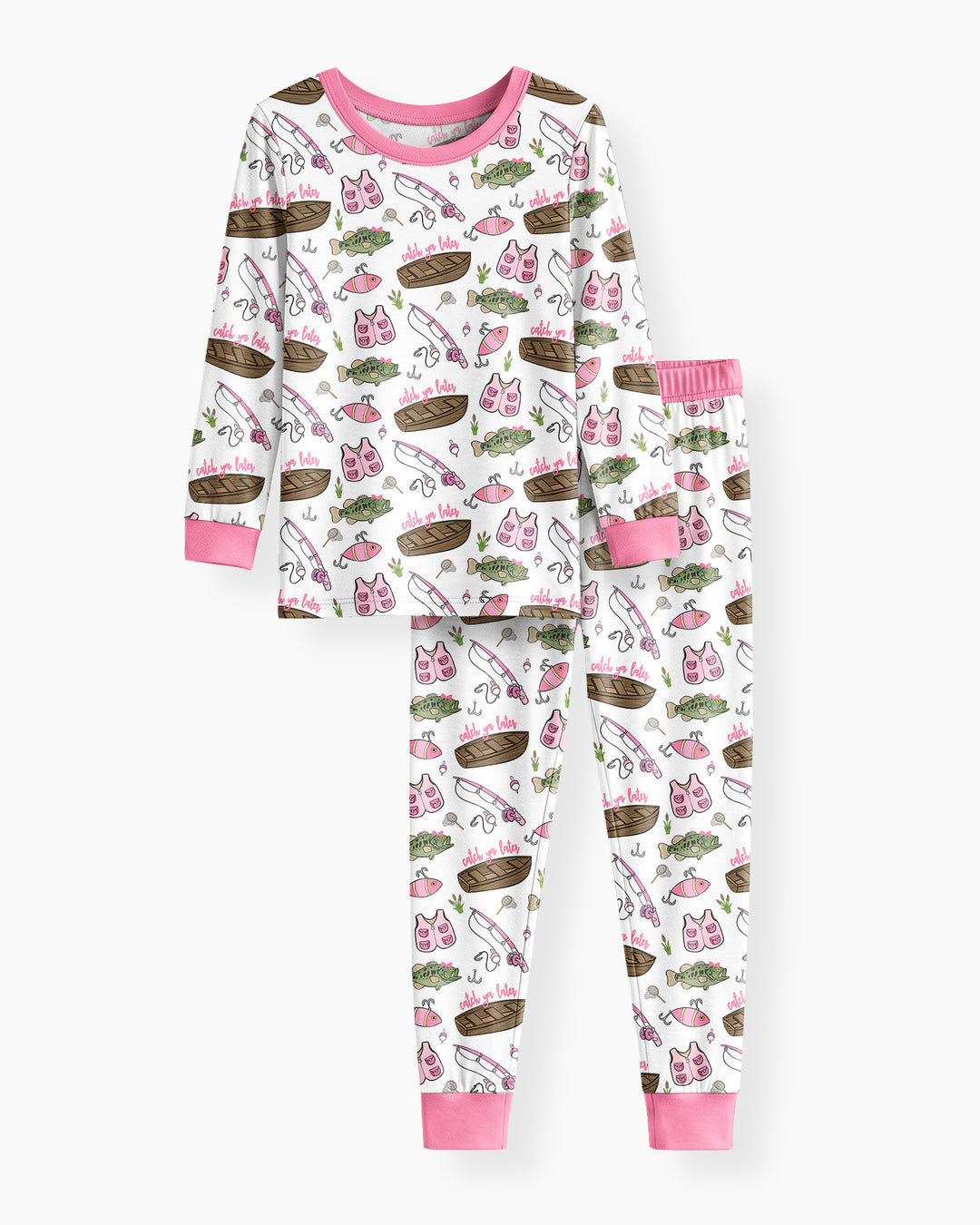 Catch Ya Later Bamboo Two Piece Long Sleeve Pajama Set