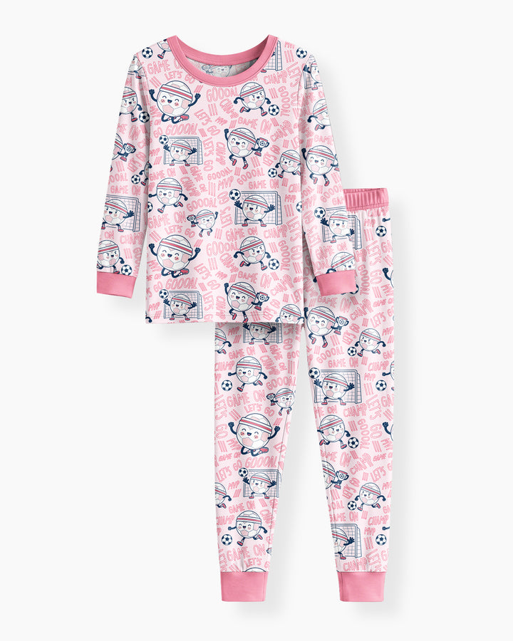 Zweiteiliges Langarm-Pyjama-Set mit Sommerfrüchten