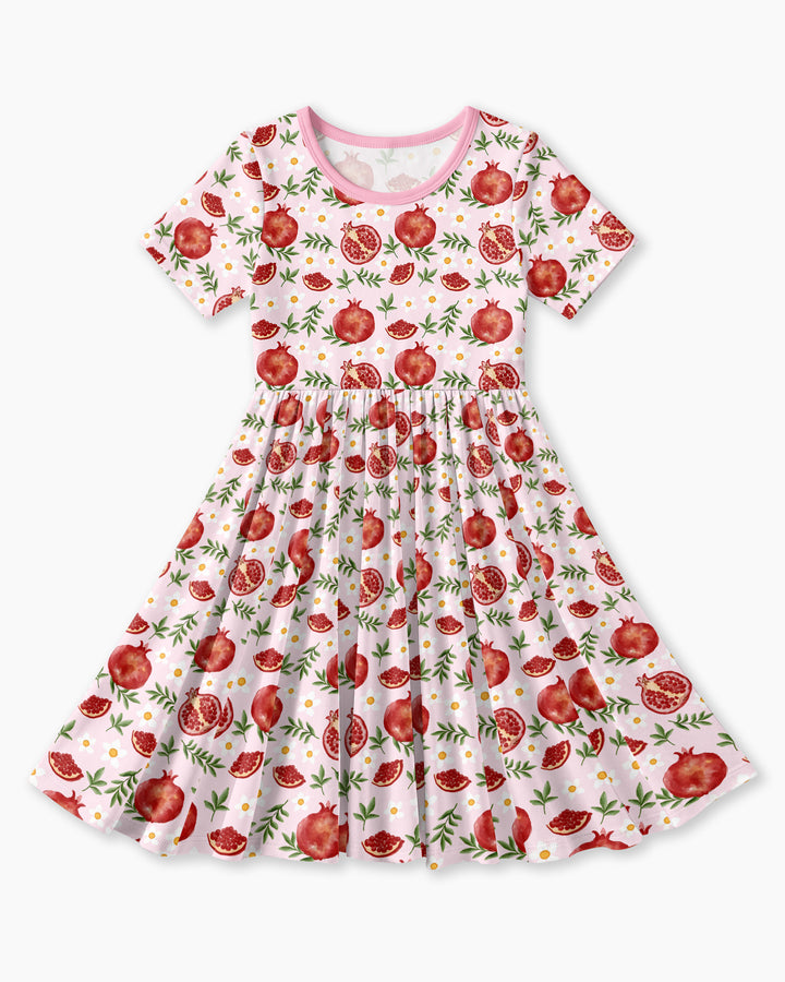 Pomegranate Garden Joy Family Matching Bamboo Twirl Dress
