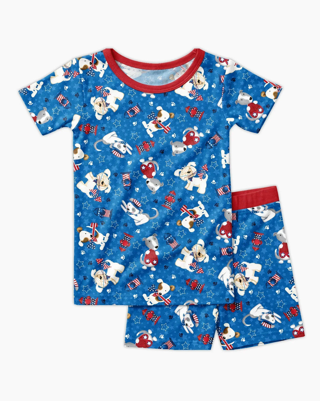 Template Zweiteiliges Pyjama-Set mit kurzen Ärmeln und Shorts