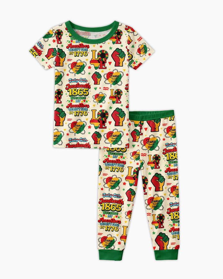 Conjunto de pijama de dos piezas de manga corta de bambú