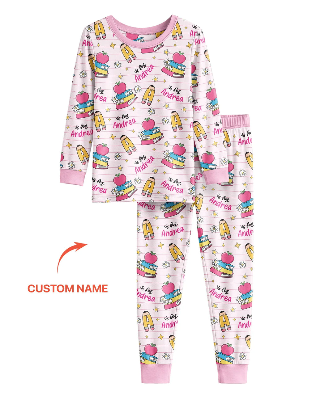 Conjunto de pijama de dos piezas de bambú con mangas largas, plantilla PERSONALIZADA