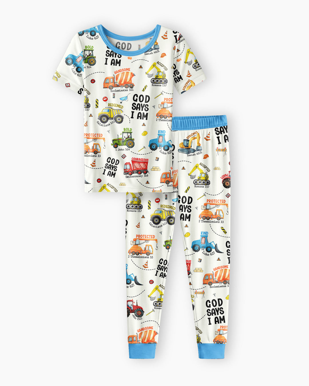 God Says I Am Bamboo Two Piece Short Sleeve Pajama Set