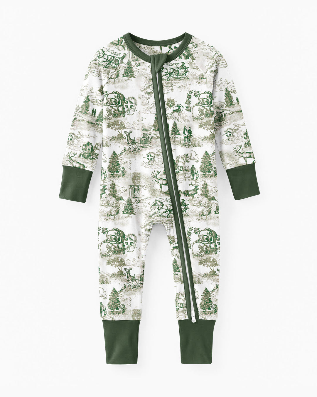Merry Christmas Toile  Bamboo Convertible Zippy