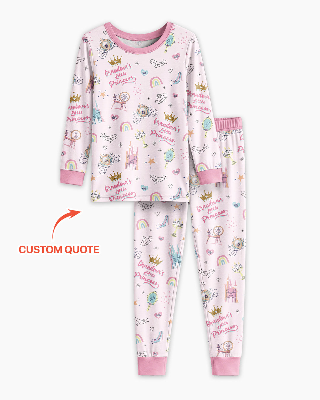 Grandma's Little Princess Bamboo Two Piece Long Sleeve Pajama Set