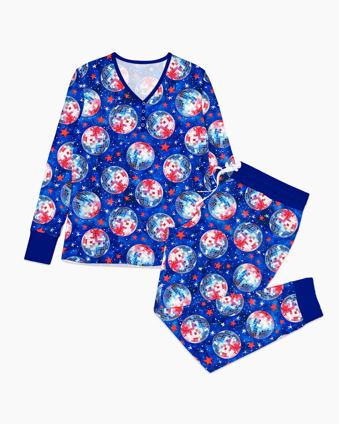 USA Disco Balls Bamboo Women Pajama Set