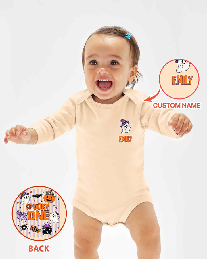 Personalized My First Halloween Baby Ghost Bamboo Bodysuit