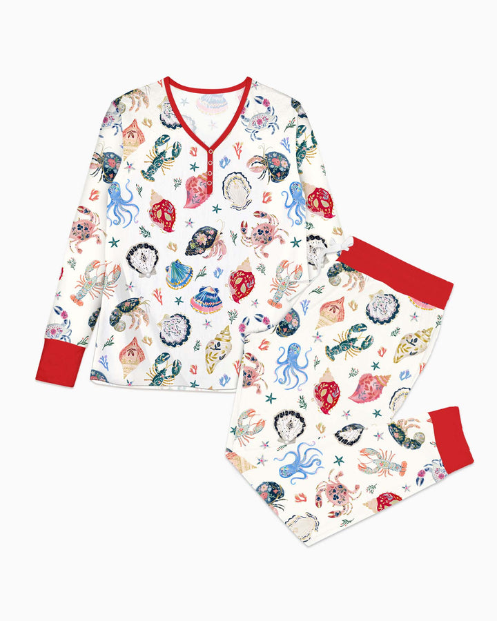 Preppy Coastal Bamboo Women Pajama Set