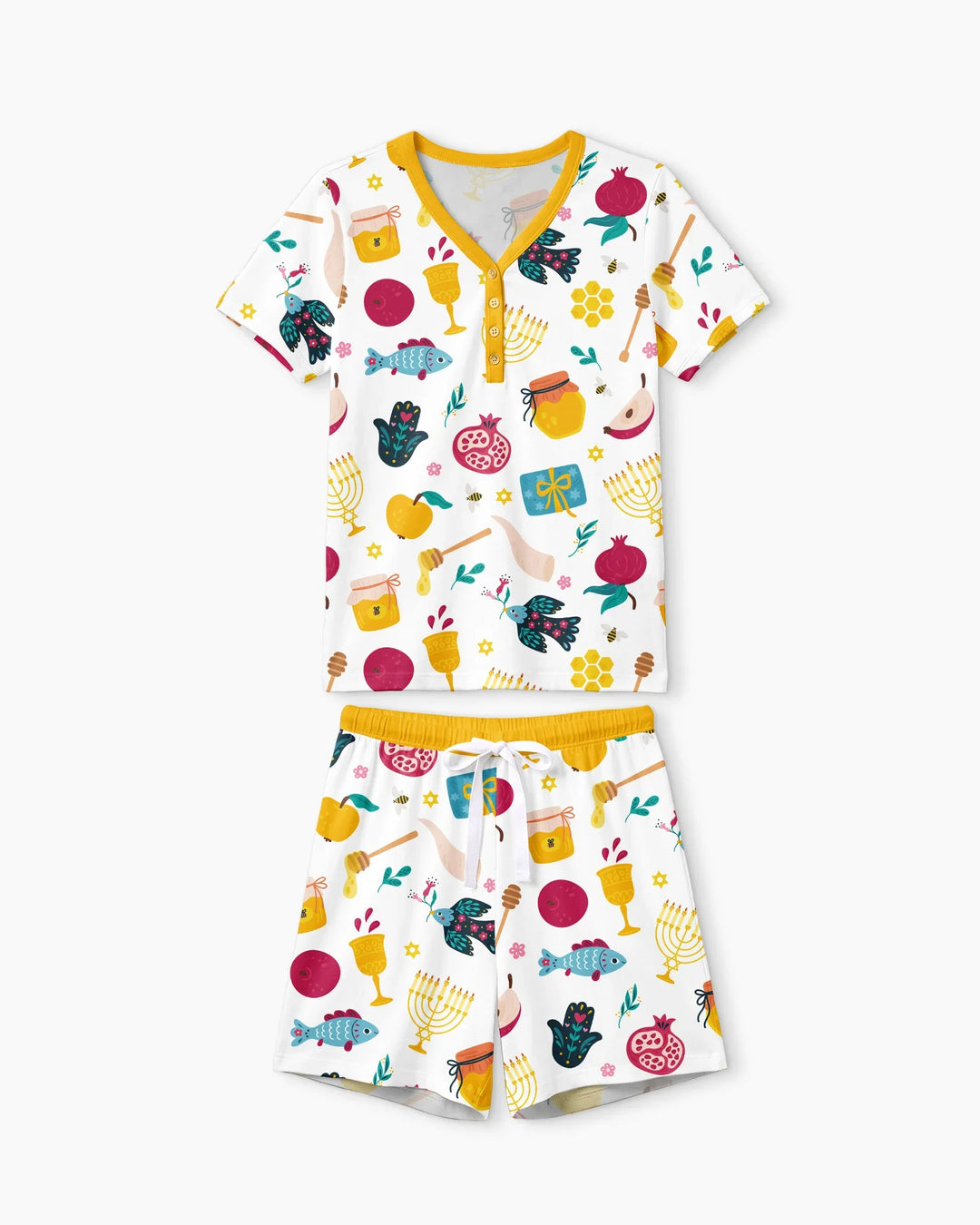 Shanah Tovah Party Bamboo Women Short Sleeve Short Pajama Set