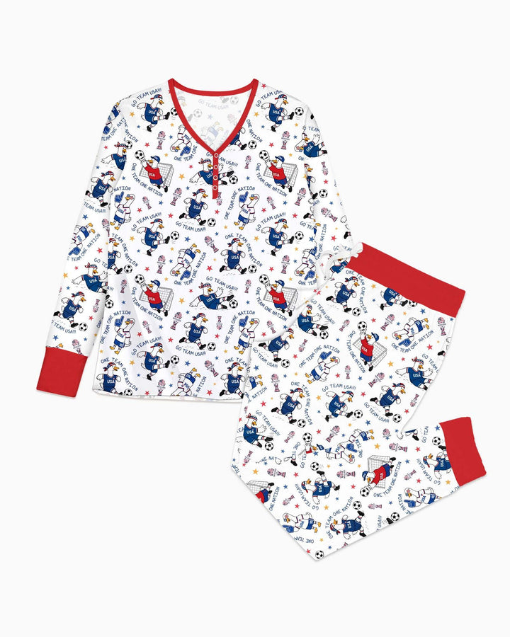 USA Soccer Goose Family Matching Bamboo Women Pajama Set